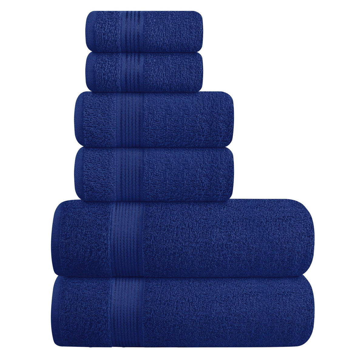 Belizzi Home Ultra Soft bath towel 28x55 in navy; plush and absorbent for daily use