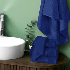 Belizzi Home Ultra Soft hand towel 16x24 in navy; quick-drying and gentle on skin