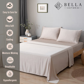 Bella Coterie bamboo fabric close-up highlighting silky softness and moisture-wicking.