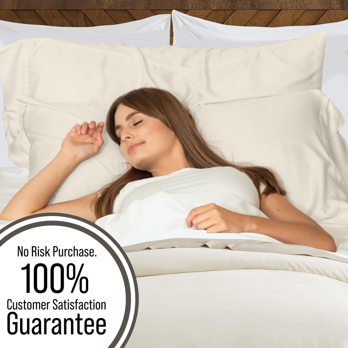 BC Bella Coterie bamboo viscose king sheet set wrinkle-free finish promotes easy care.