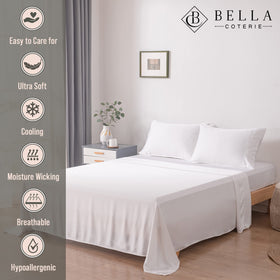 Bella Coterie bamboo viscose sheet-set bed with pillows demonstrates plush comfort