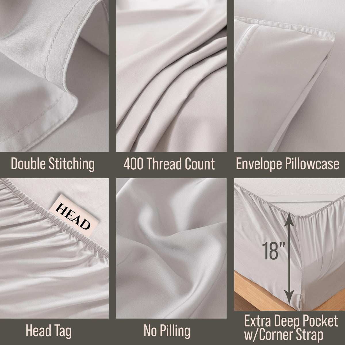 Bella Coterie 18-inch deep pocket sheets fit thick mattresses securely.