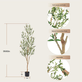 Easy assembly of Bellacat olive tree with adjustable branches.