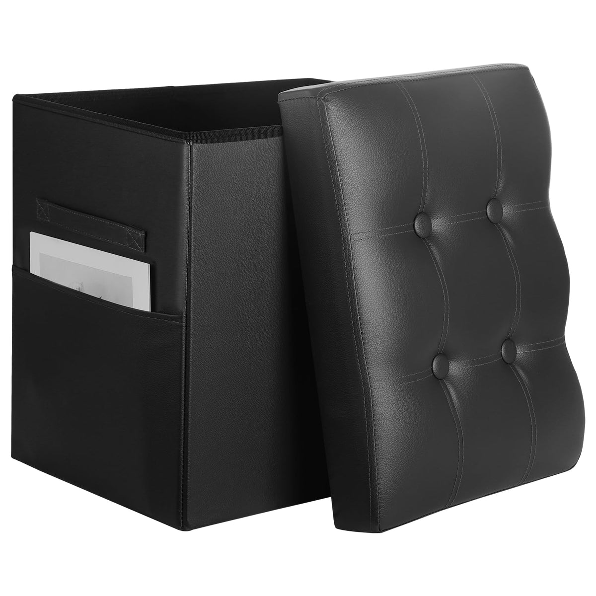 BelugaHelper storage ottoman with 61L capacity keeps living space organized