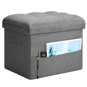 BelugaHelper storage ottoman with foam seat offers durable seating and foot support.