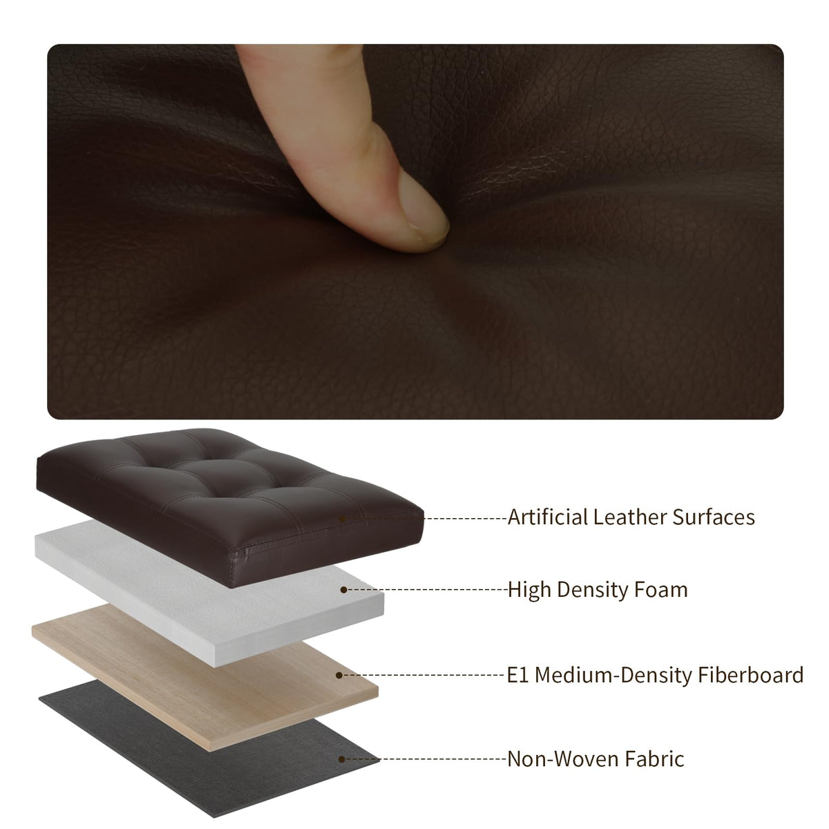 BelugaHelper faux leather texture shows waterproof, easy-clean surface.