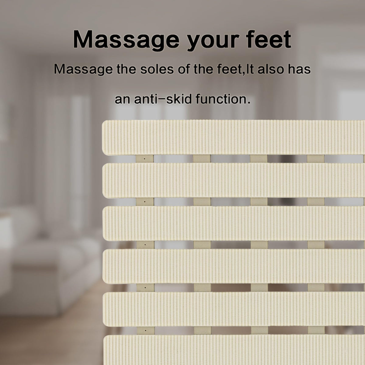 BEMISO beige shower mat adds warm, modern bathroom touch