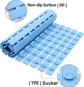 BEMISO drain-hole design keeps water flowing and mat dry.