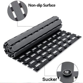 Drain holes promote quick drainage and fast drying after showers.