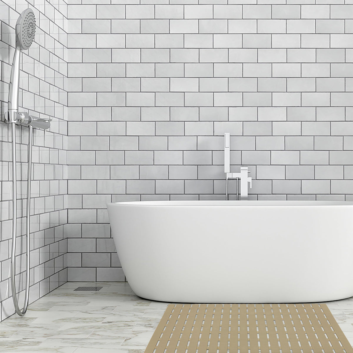 BEMISO Shower Mat quick-dry design helps air out after use
