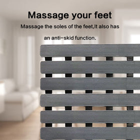 Non-slip texture and panels offer steady footing on wet surfaces.