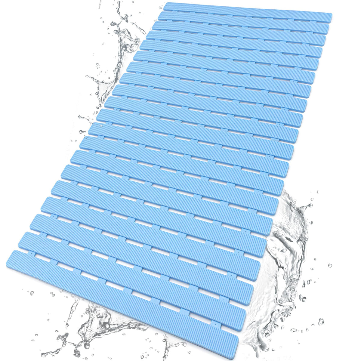 BEMISO shower mat with strong suction cups for secure footing.