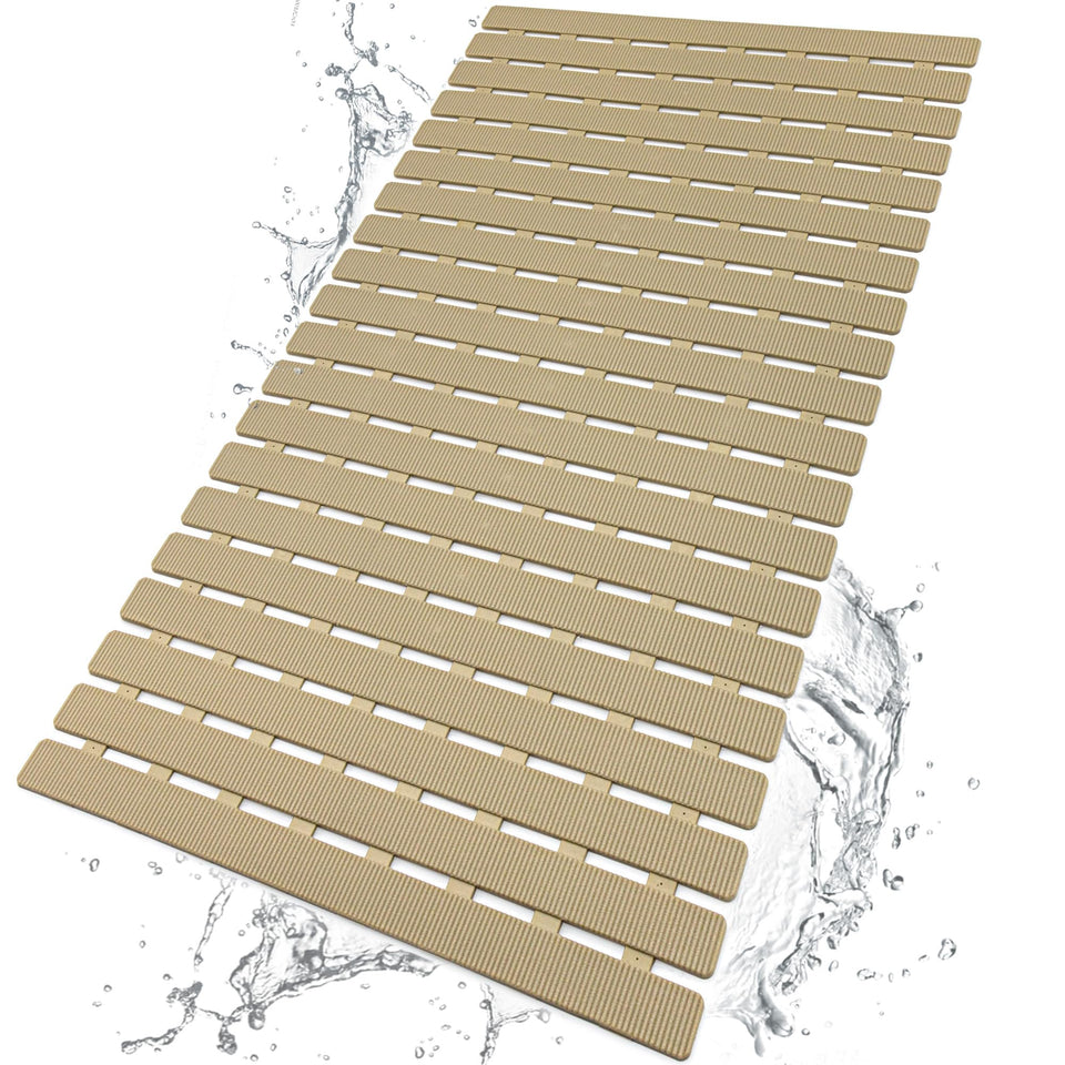 BEMISO Shower Mat closeup of suction cups showing secure grip for safe showers