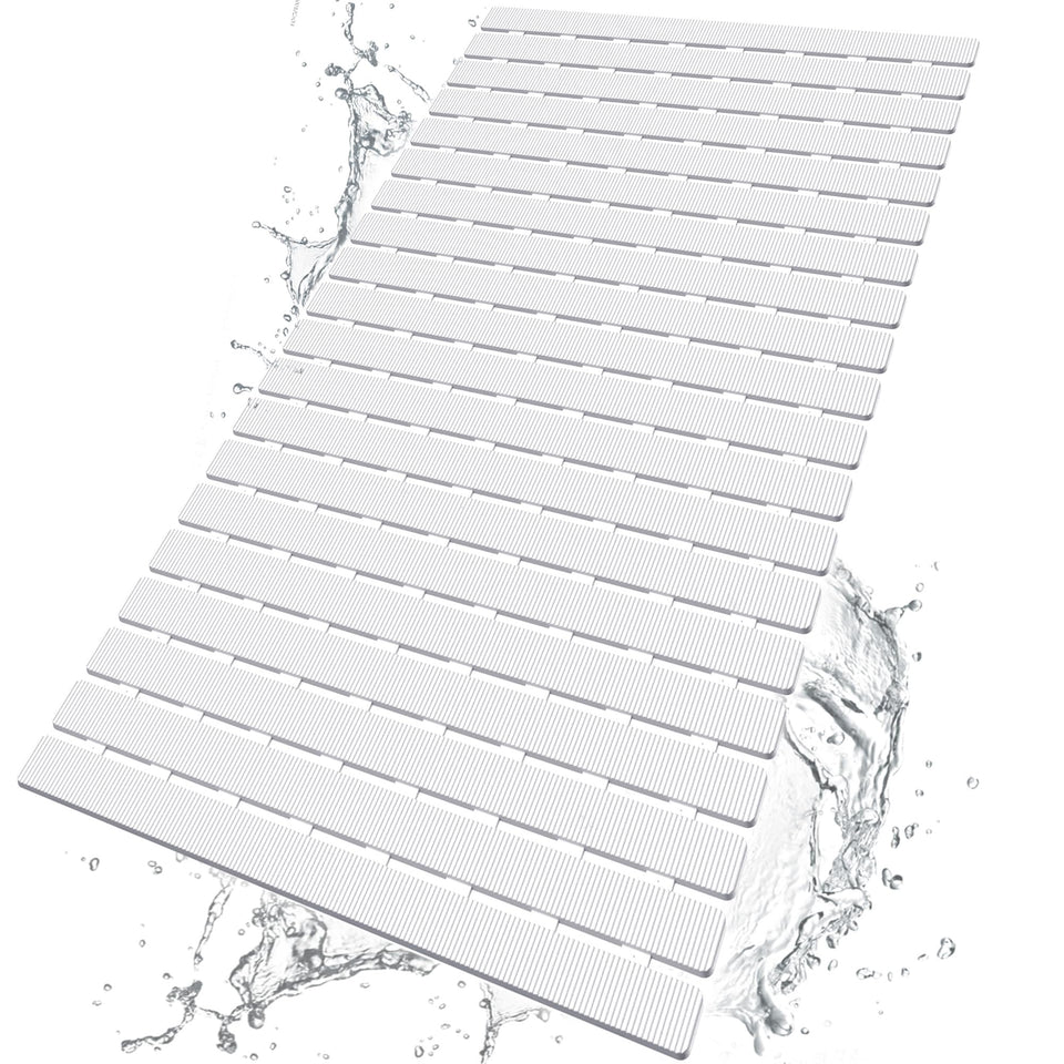 BEMISO shower mat with suction cups for a secure grip in tub or shower.