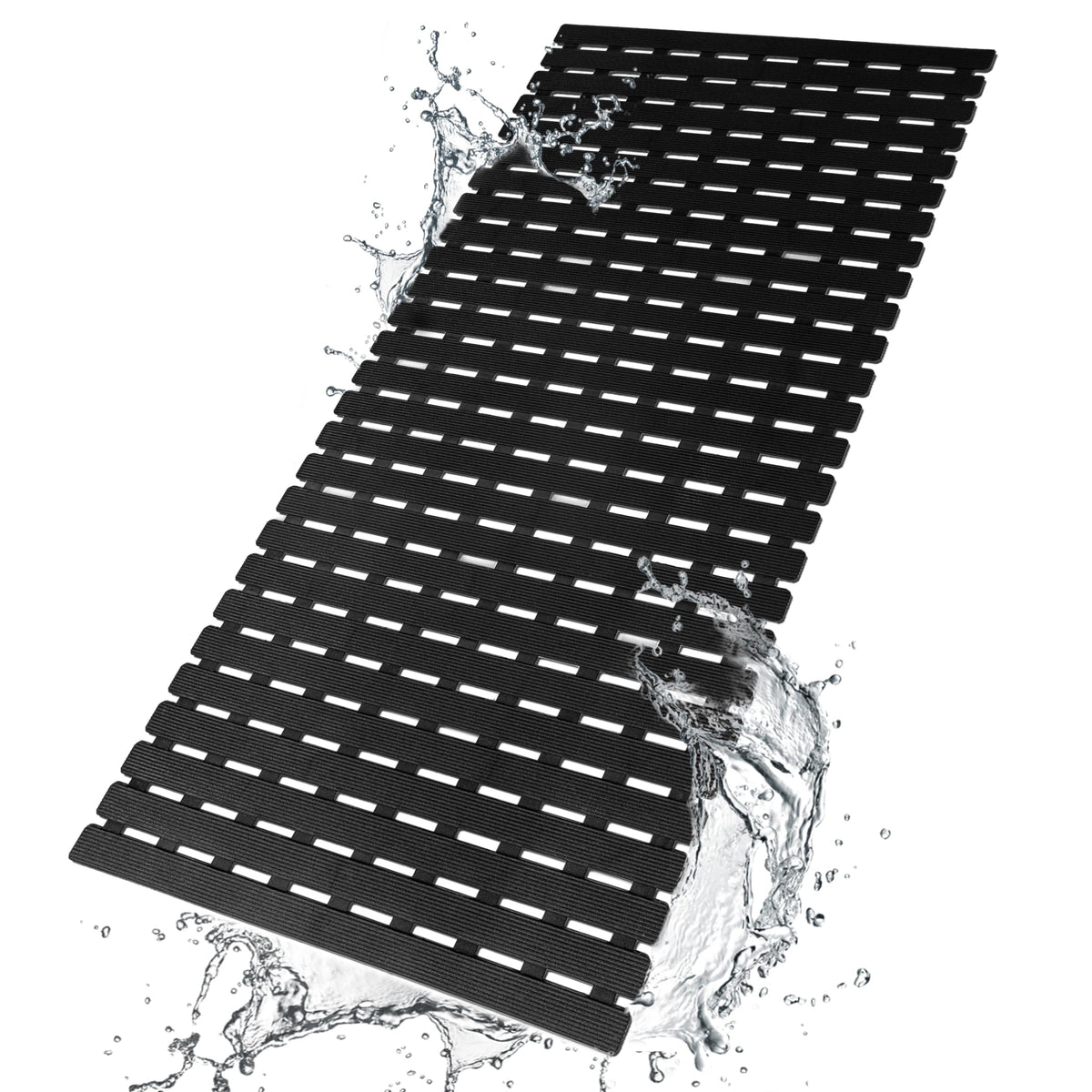 Bemiso shower mat with suction cups ensures secure grip on smooth surfaces