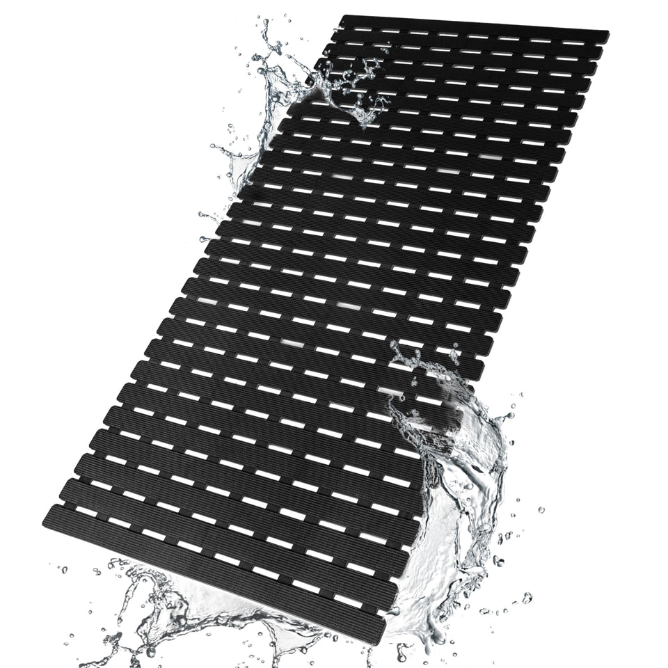 Bemiso shower mat with suction cups ensures secure grip on smooth surfaces