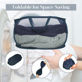 Bemkoo foldable hamper ideal for dorm rooms and travel.