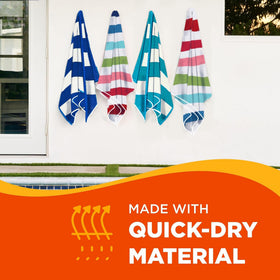 BEN KAUFMAN SALES CO four-pack towels in vibrant stack.