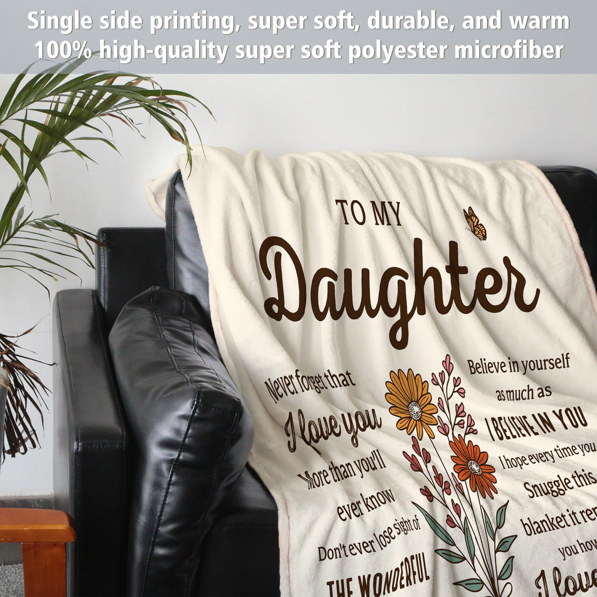 Beige BeneCharm 60x50 blanket complements space and adds warmth.