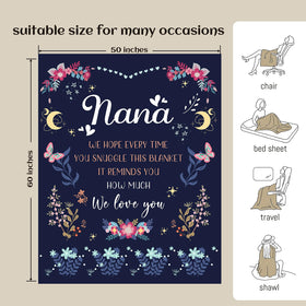 BeneCharm Nana Gifts blanket features soft, double-sided flannel for cozy warmth.