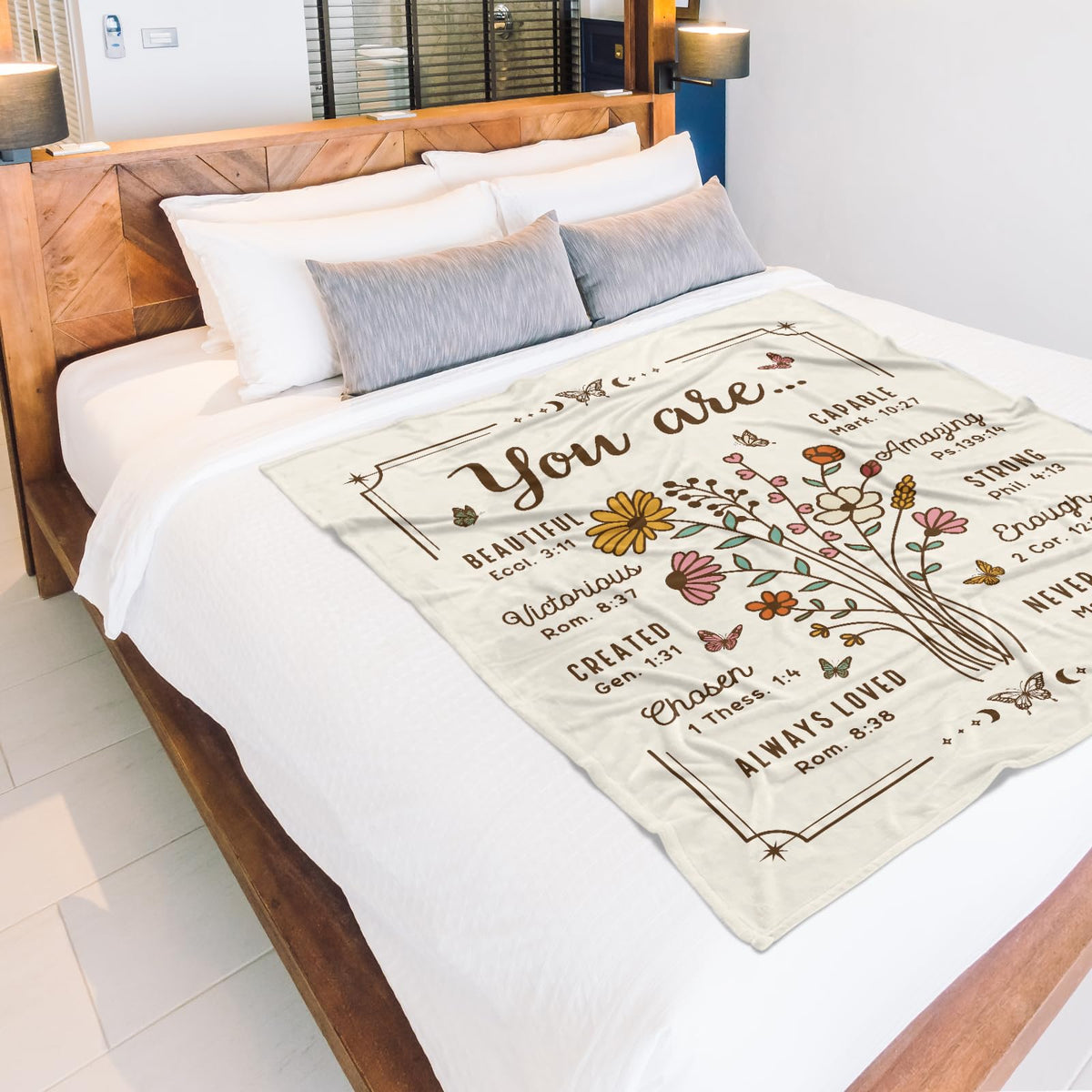 BeneCharm travel-friendly blanket in bag for on-the-go comfort.