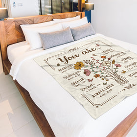 BeneCharm travel-friendly blanket in bag for on-the-go comfort.