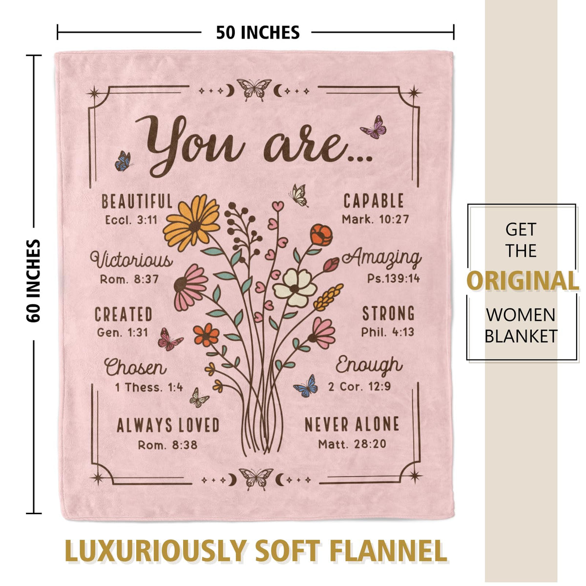 BeneCharm blanket folded for travel and easy packing.