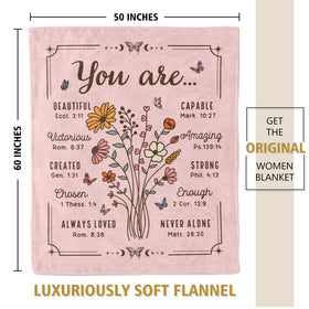 BeneCharm blanket folded for travel and easy packing.