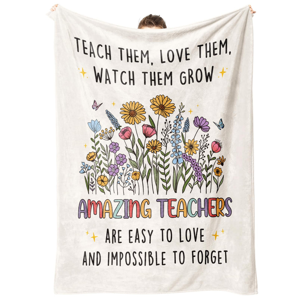 BeneCharm blanket with flower pattern, a thoughtful teacher gift idea for appreciation.