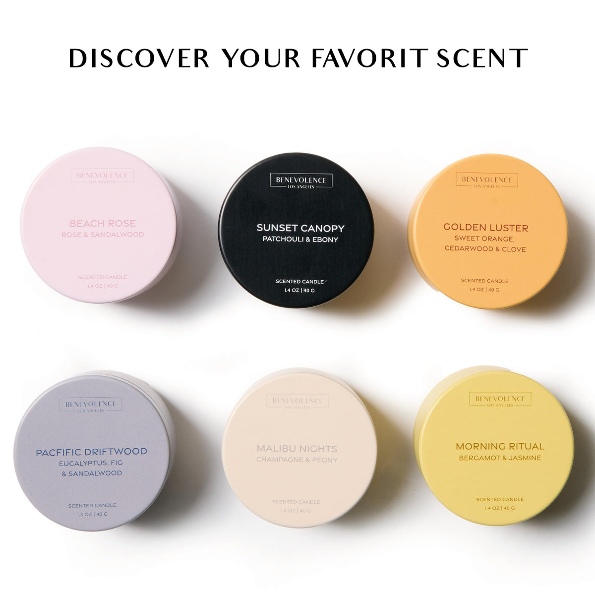 Benevolence LA orange candle tin for bright, uplifting moments