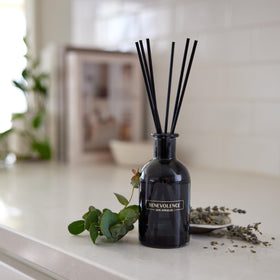 Benevolence LA diffuser sticks in vase providing steady, long-lasting scent diffusion