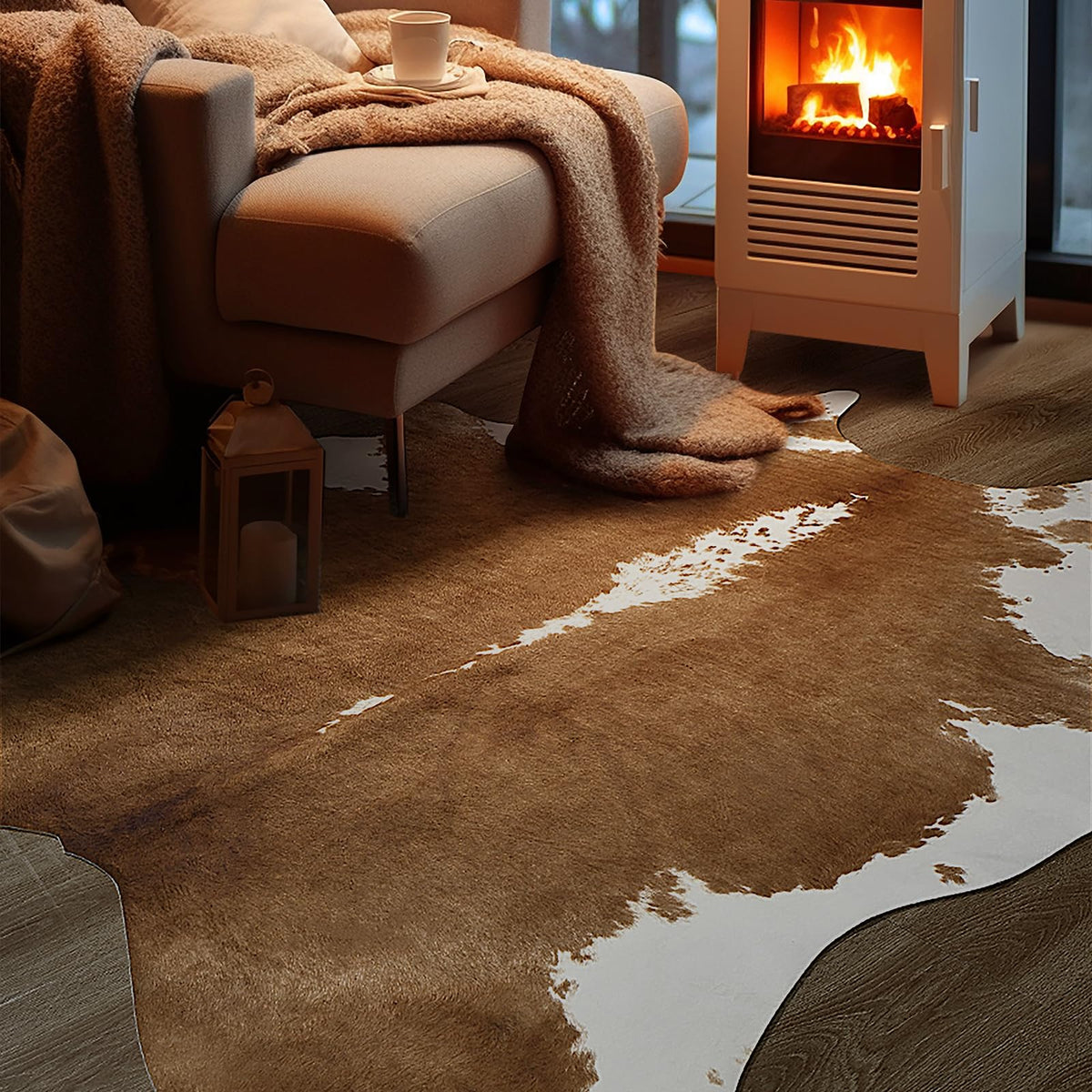 BENRON 4.6-by-5.2-feet rug fits living spaces well