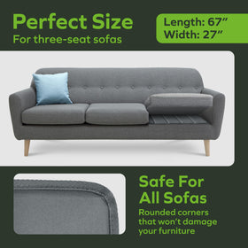 BEN'SHOME on a sofa setup illustrates easy, tool-free installation.