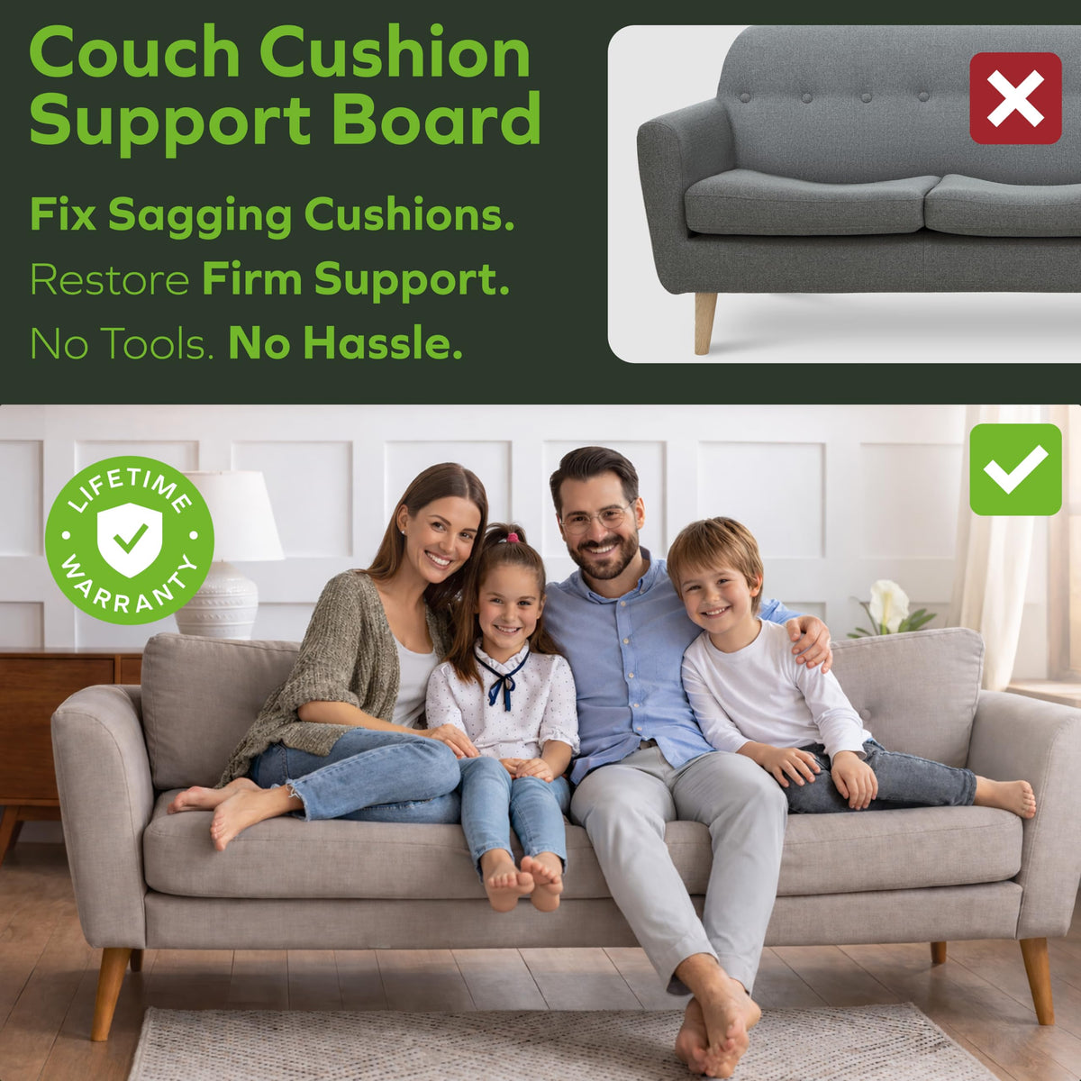 BEN'SHOME fits sofas 58-67 inches wide and 23 inches deep.