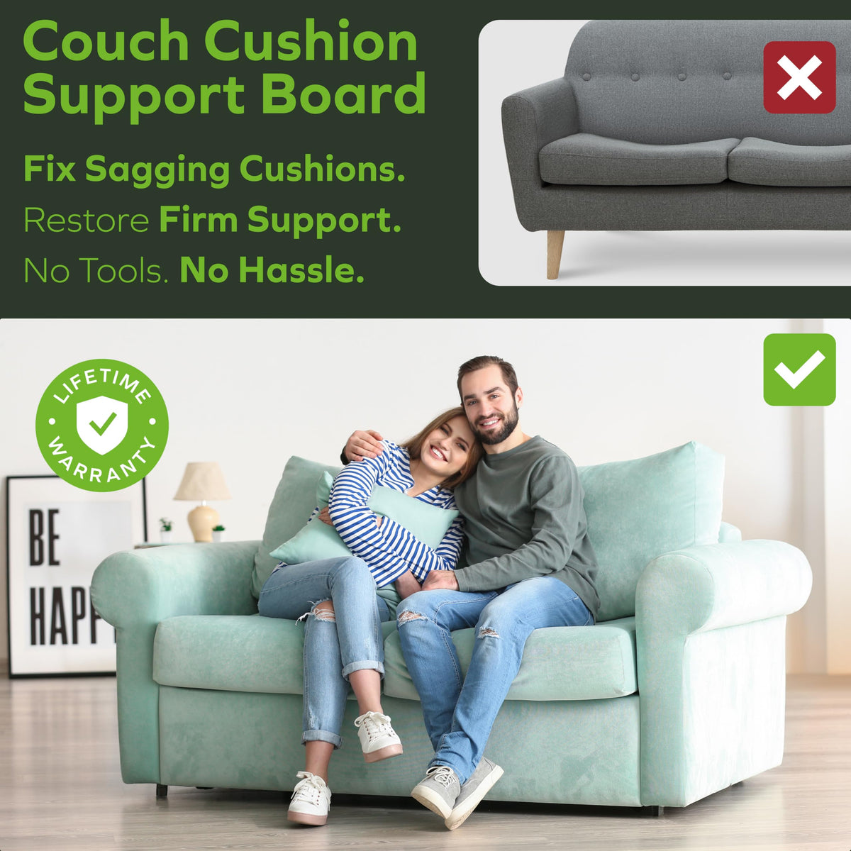 BEN'SHOME supports up to 400 lbs for sturdy seating