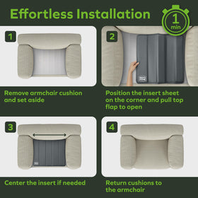 BEN'SHOME protects chair fabric from wear at the seat edge.