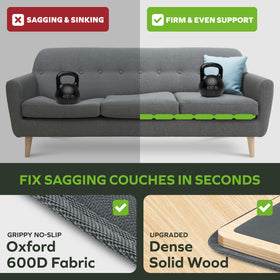 BEN'SHOME solid-wood board provides lasting support for long sofas up to 400 LBS.