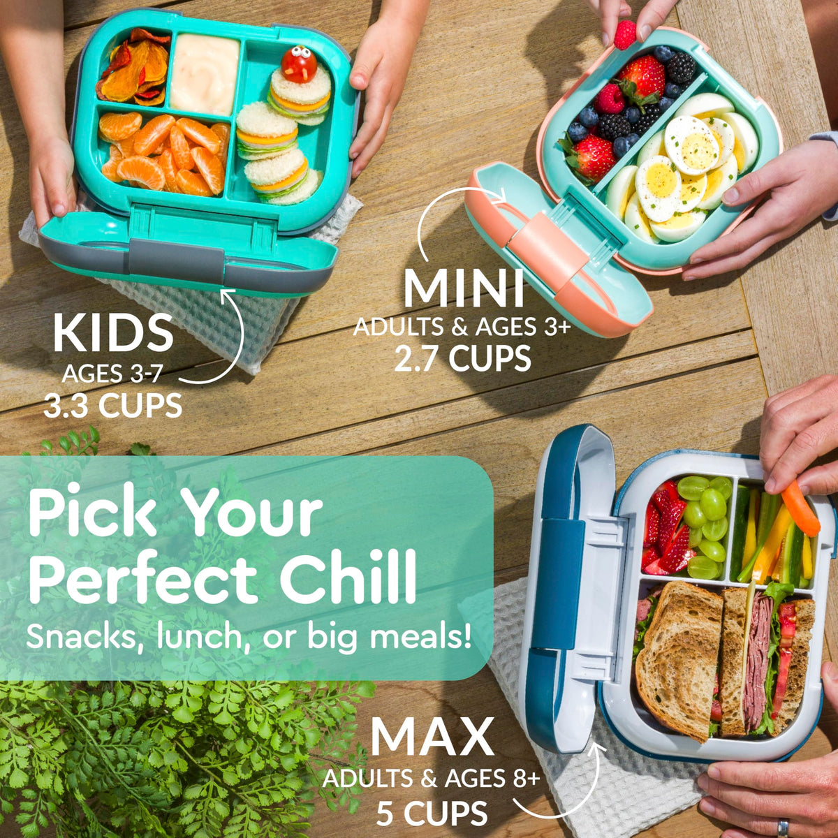Bentgo Chill Kids 3.3 cup capacity for balanced meals