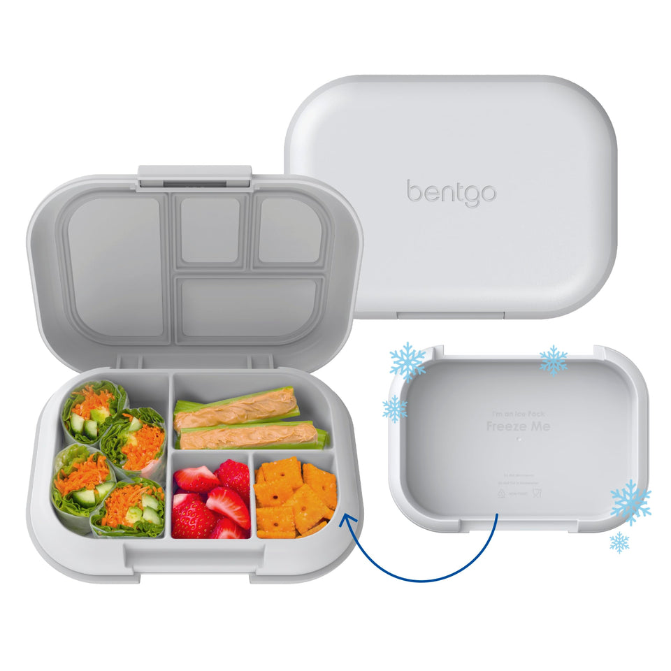 Bentgo Chill Kids built-in ice pack keeps lunches cool for busy days.