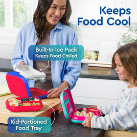 Bentgo Chill Kids built-in ice pack keeps foods cool for hours.