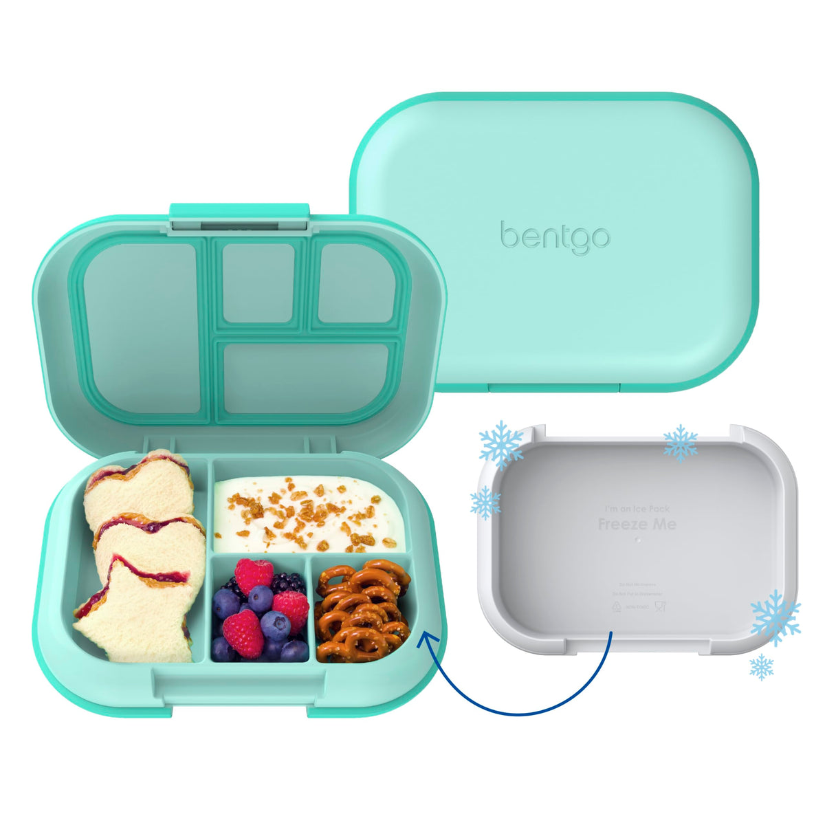 Bentgo Chill Kids built-in ice pack keeps lunches cool for hours
