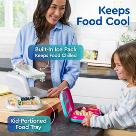 Bentgo Chill Kids four-compartment tray helps balance fruits, veggies, and snacks.