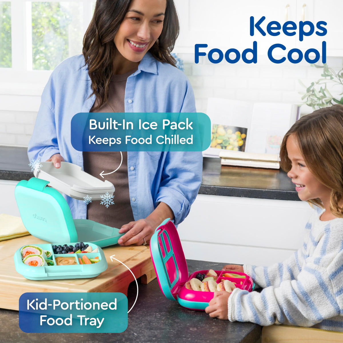 Bentgo Chill Kids four-compartment tray helps portion foods separately