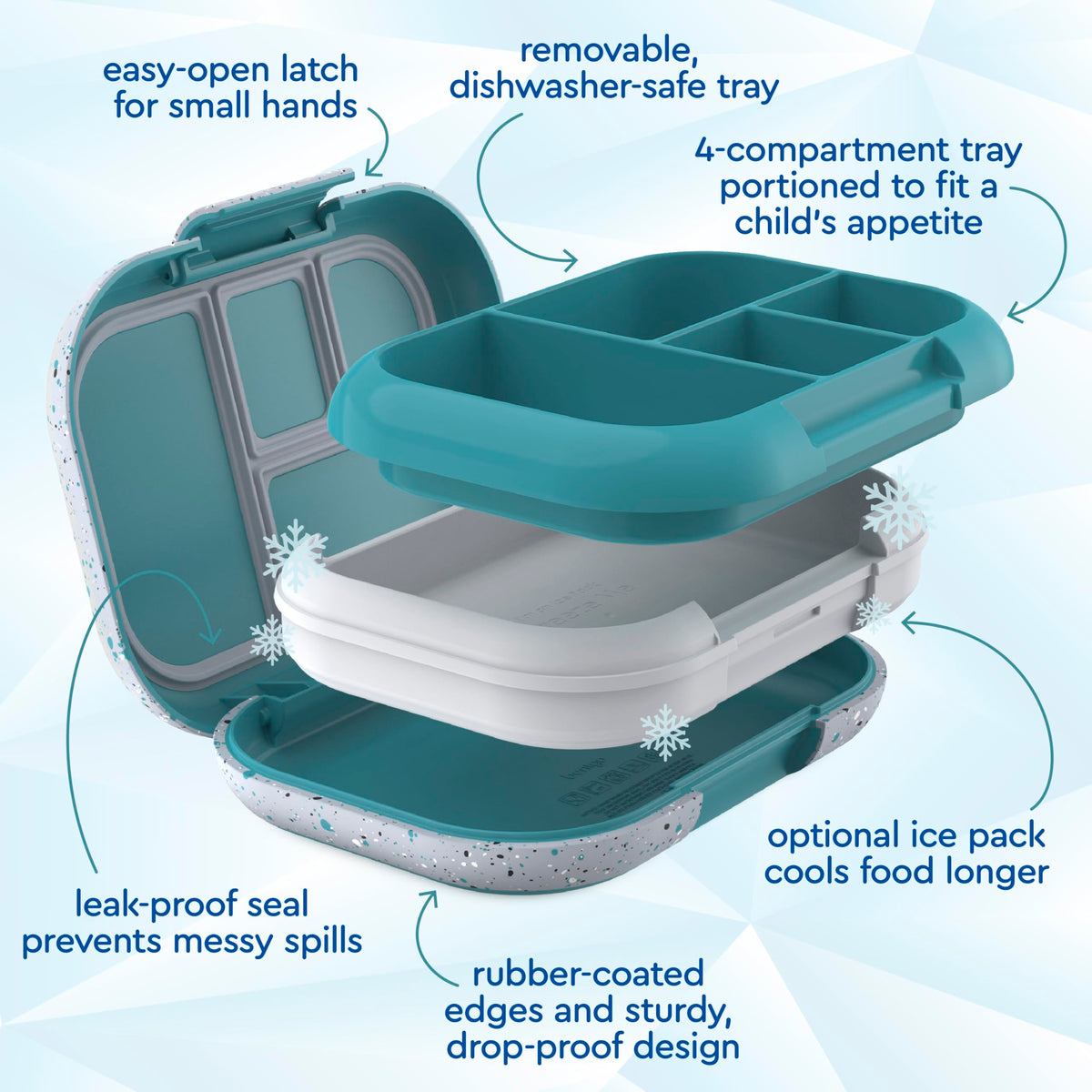 Bentgo Chill Kids microwave-safe tray for quick reheats