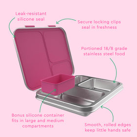 Bentgo Kids four-cup capacity fits growing appetites.