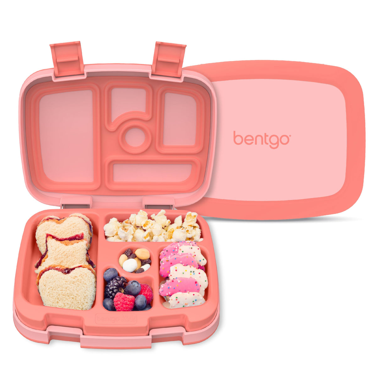 Bentgo Kids 5-compartment lunch box coral keeps meals organized for school