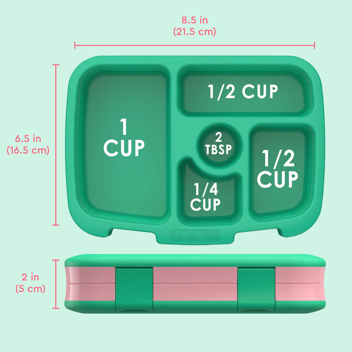 Bentgo Kids 3-7 age-appropriate portions support kid-sized meals.