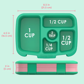 Bentgo Kids 3-7 age-appropriate portions support kid-sized meals.