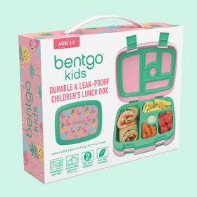 Bentgo Kids backpack-friendly lunchbox fits school bag with organized compartments.