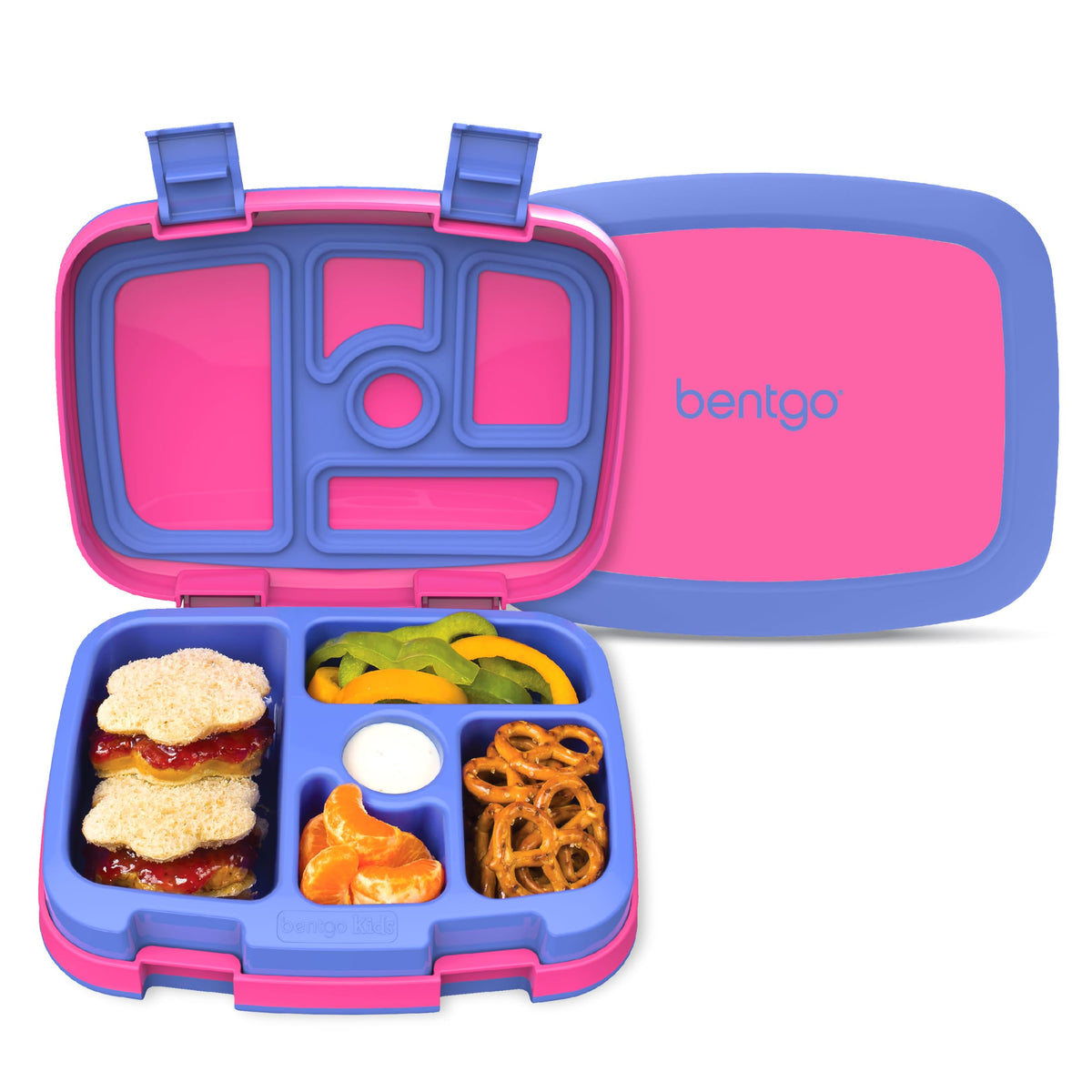 Bentgo Kids 5-compartment Bento lunch box keeps meals organized for school.